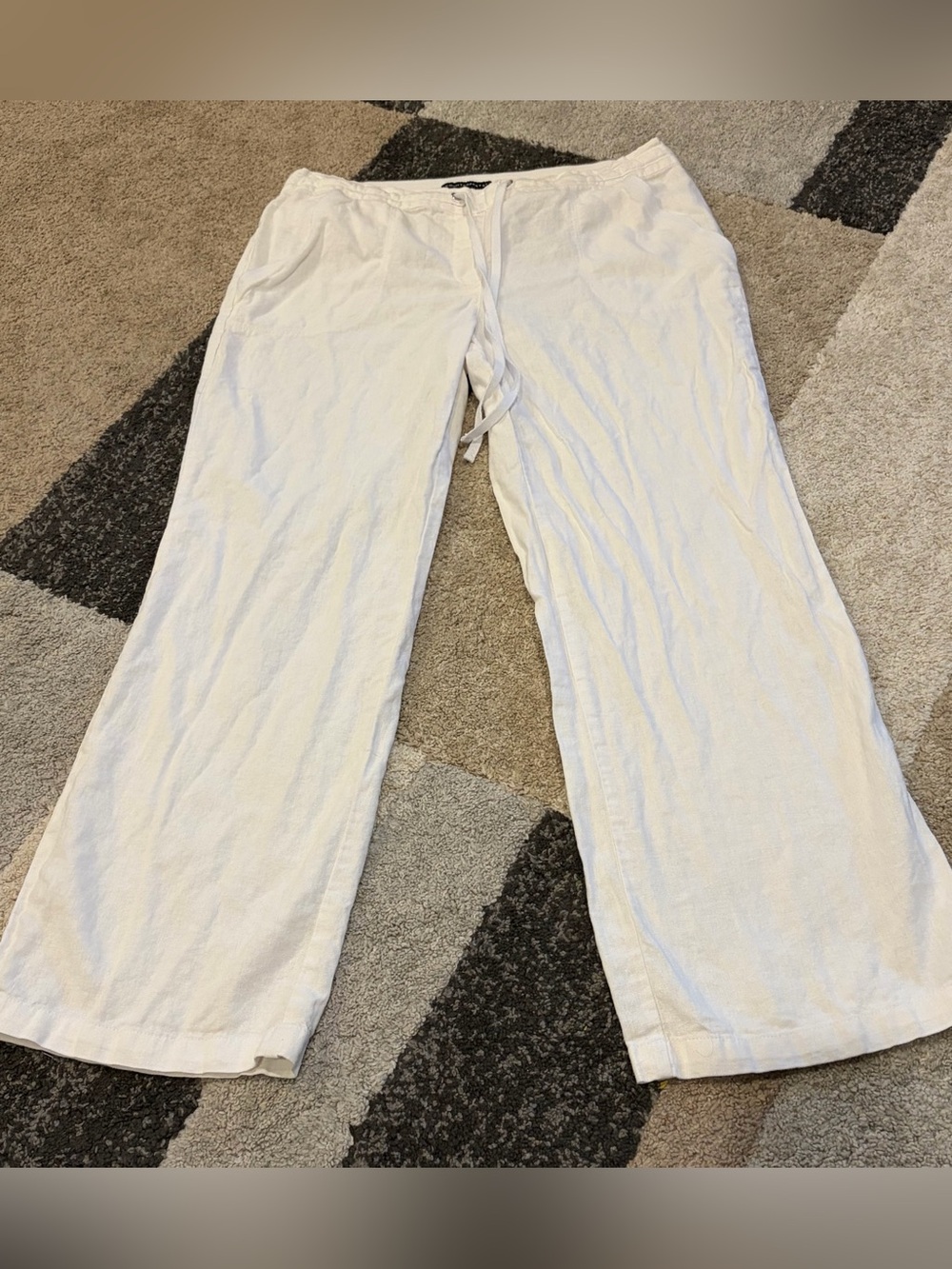 Counterparts Ribbed Waistband Linen Women’s Pants - Large